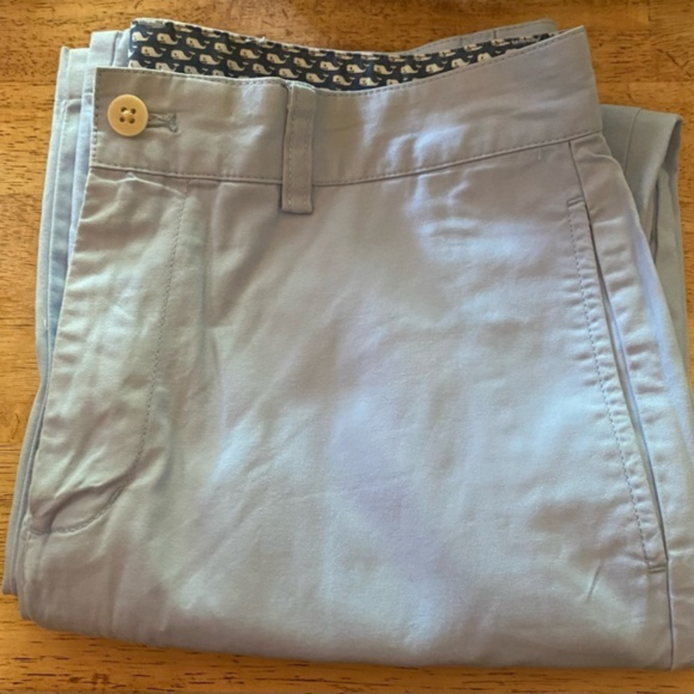 Vineyard‎ Vines Boys Size 20 Pale Blue 100% Cotton Slacks W/ Button Back Pockets